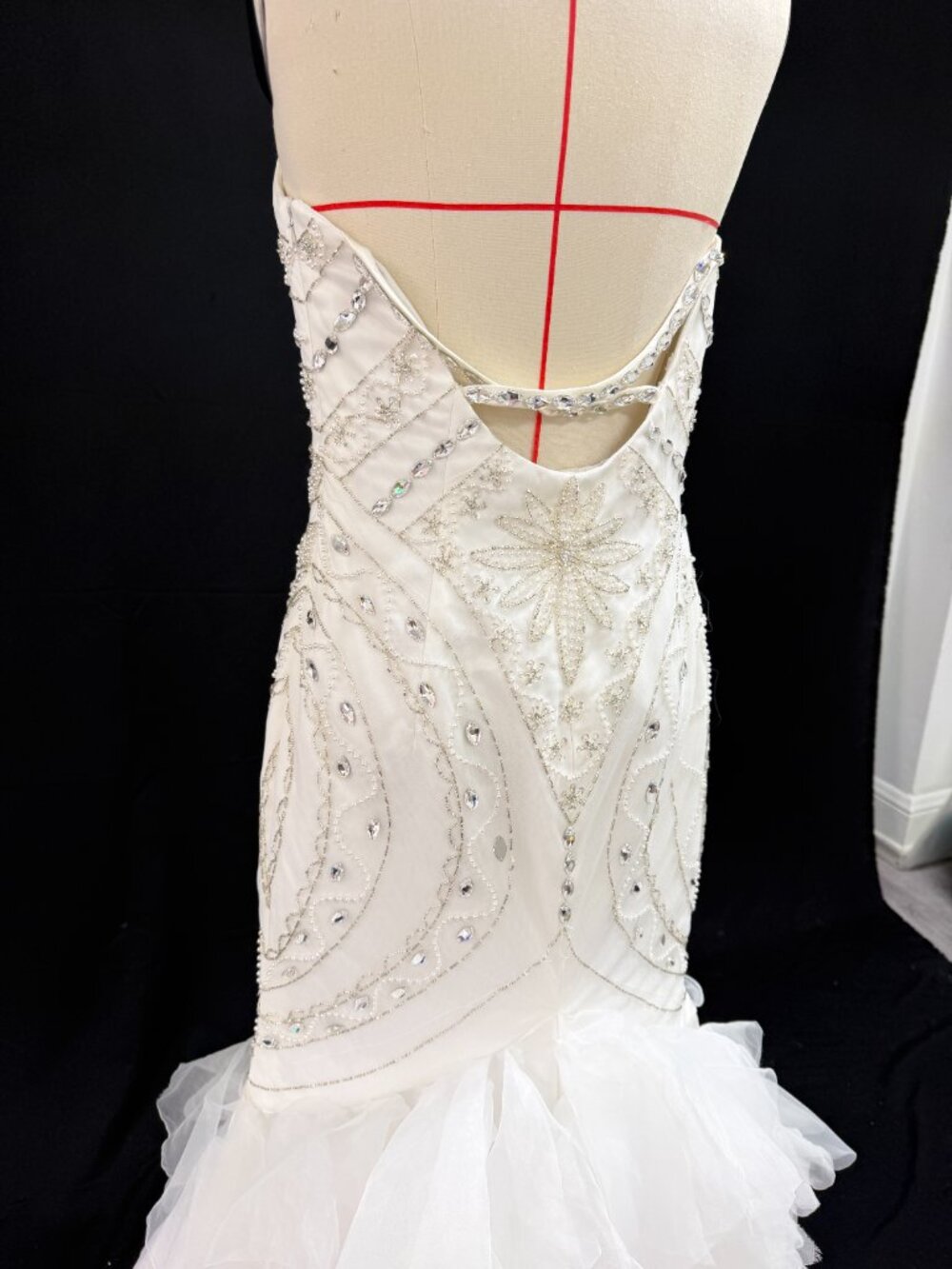 like new Aurora - Art Deco Beaded Crystal Embellished Mermaid Gown - Picture 8 of 8